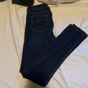 Dark wash skinny jeans
